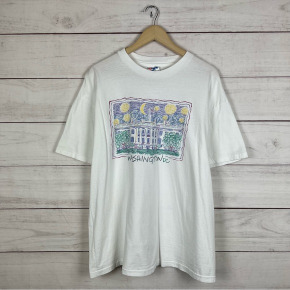 Vintage Other - Vintage 1990s RARE Washington DC Starry Night Art T-Shirt XL